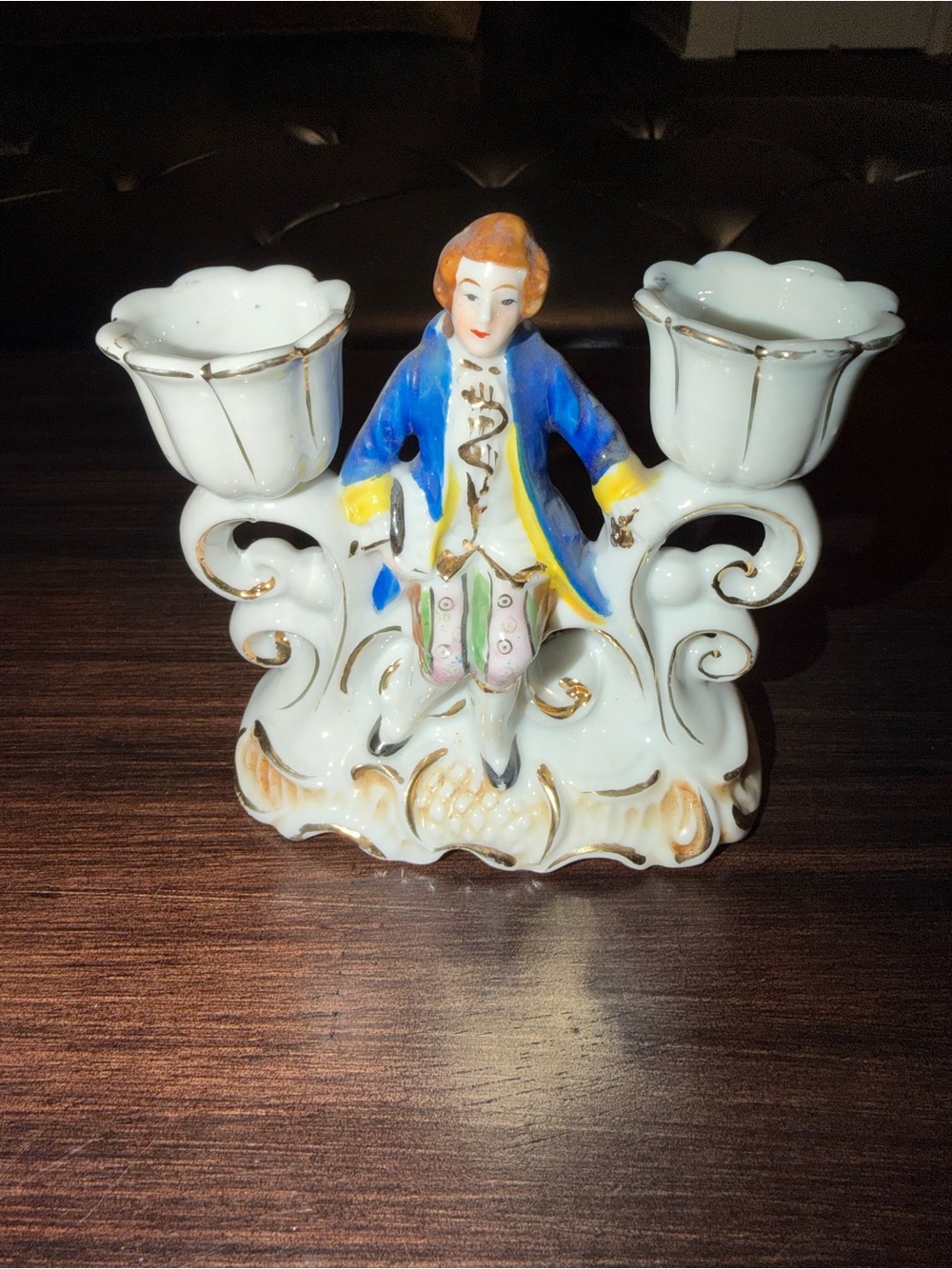 Vintage Chace made in occupied Japan White Porcelain Colonial Gentman 1945